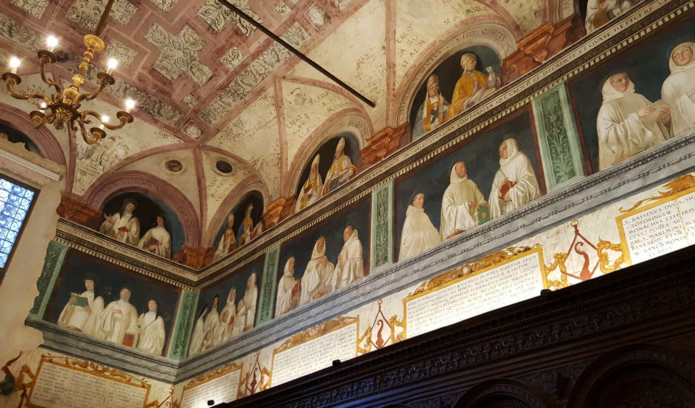 a painting on the wall of a building
